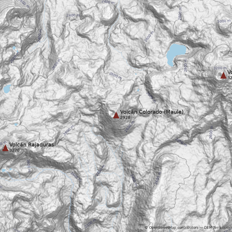 Mapa Volcán Colorado (Maule)