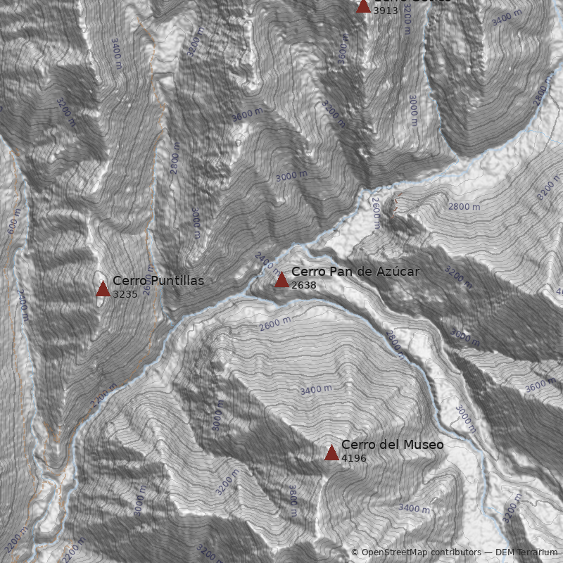 Mapa Cerro Pan de Azúcar