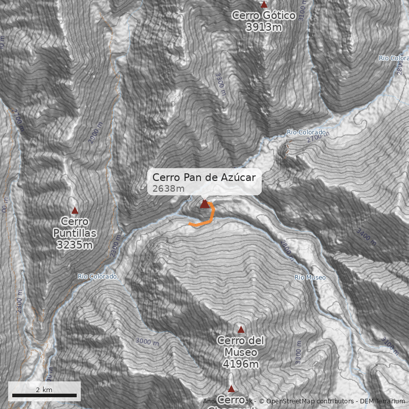 Mapa Cerro Pan de Azúcar