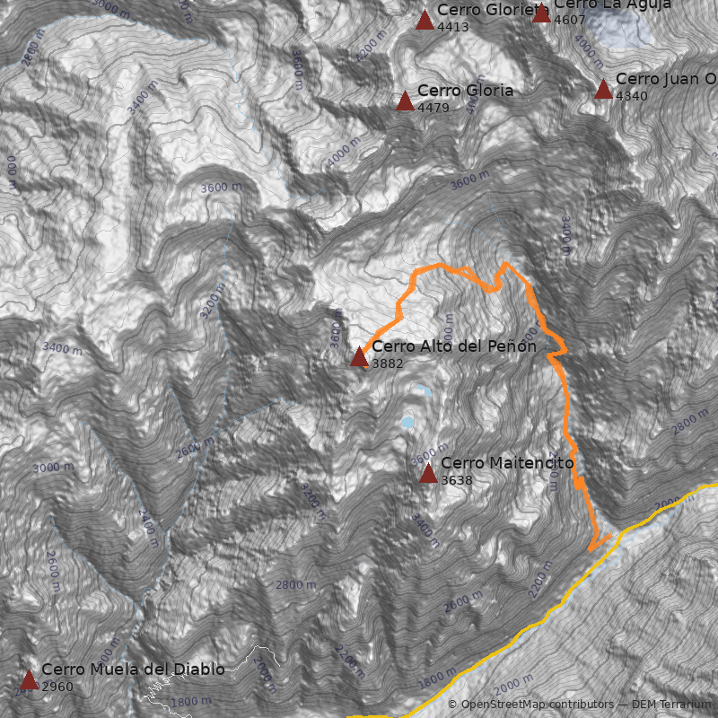Mapa Cerro Alto del Peñón