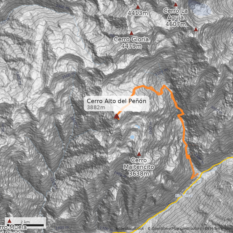 Mapa Cerro Alto del Peñón