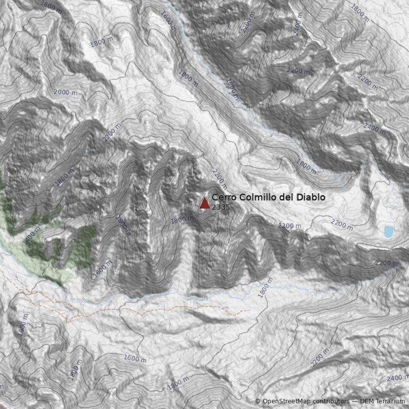 Mapa Cerro Colmillo del Diablo