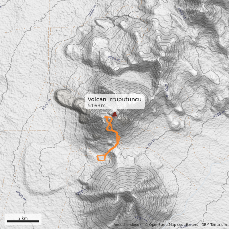 Mapa Volcán Irruputuncu