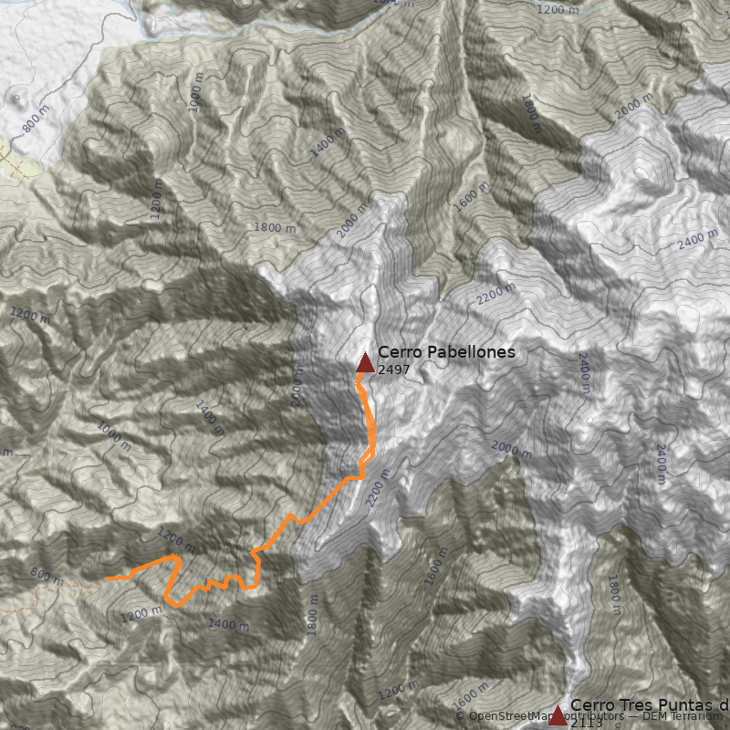 Mapa Cerro Pabellones