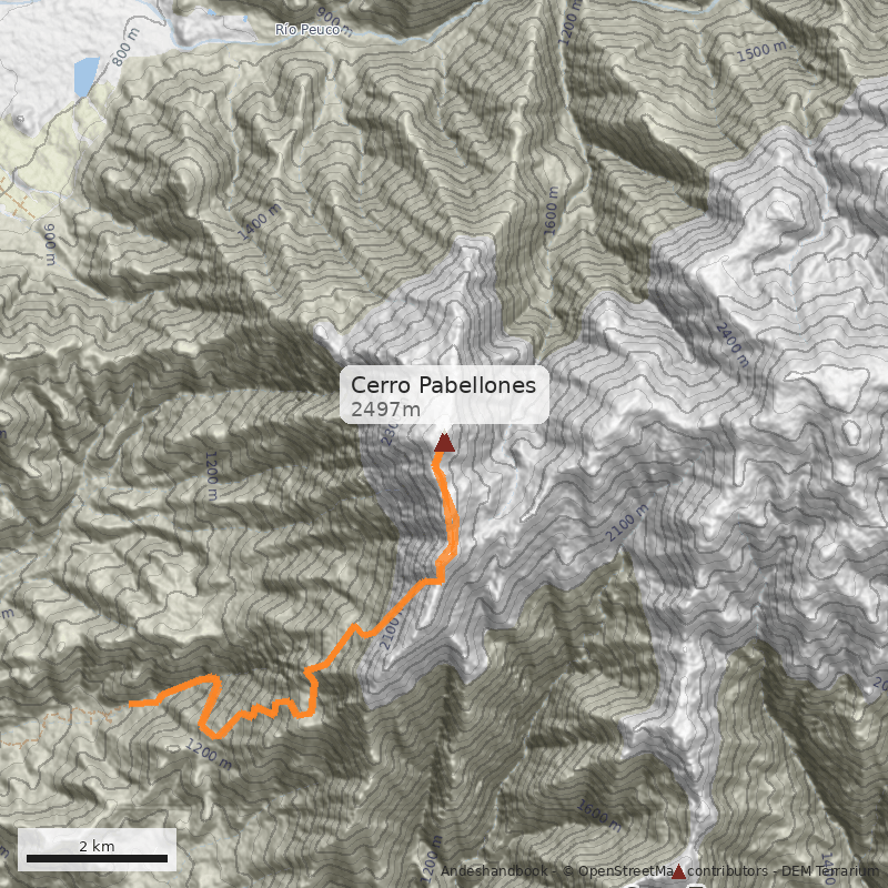 Mapa Cerro Pabellones