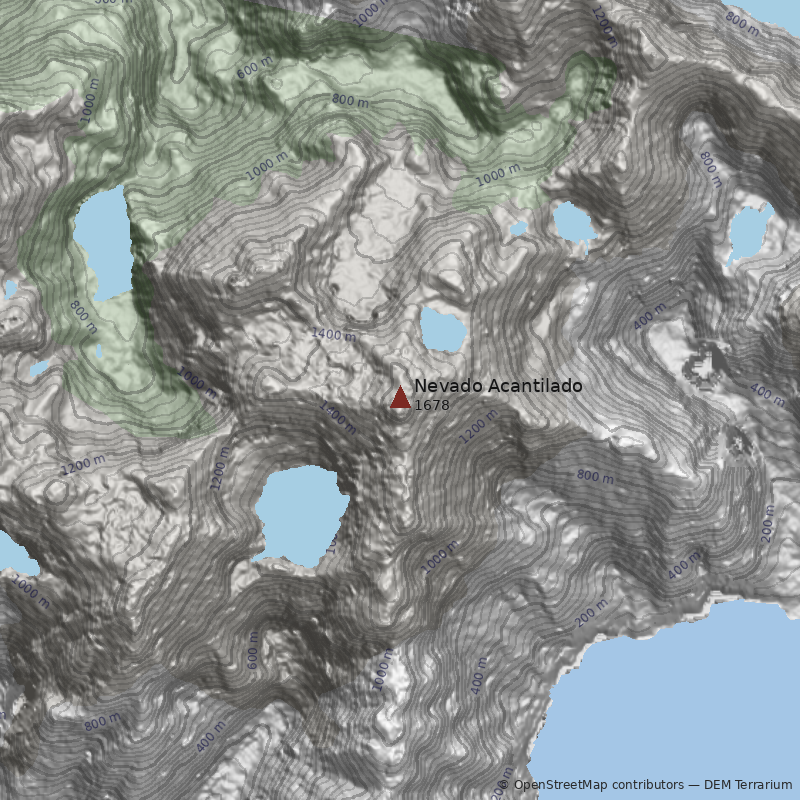 Mapa Nevado Acantilado