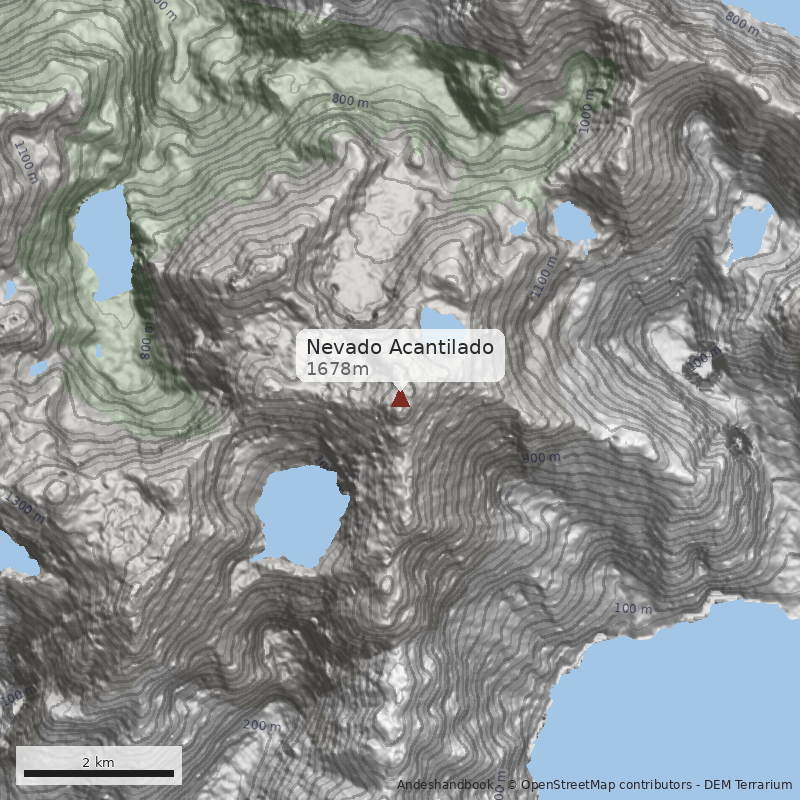 Mapa Nevado Acantilado