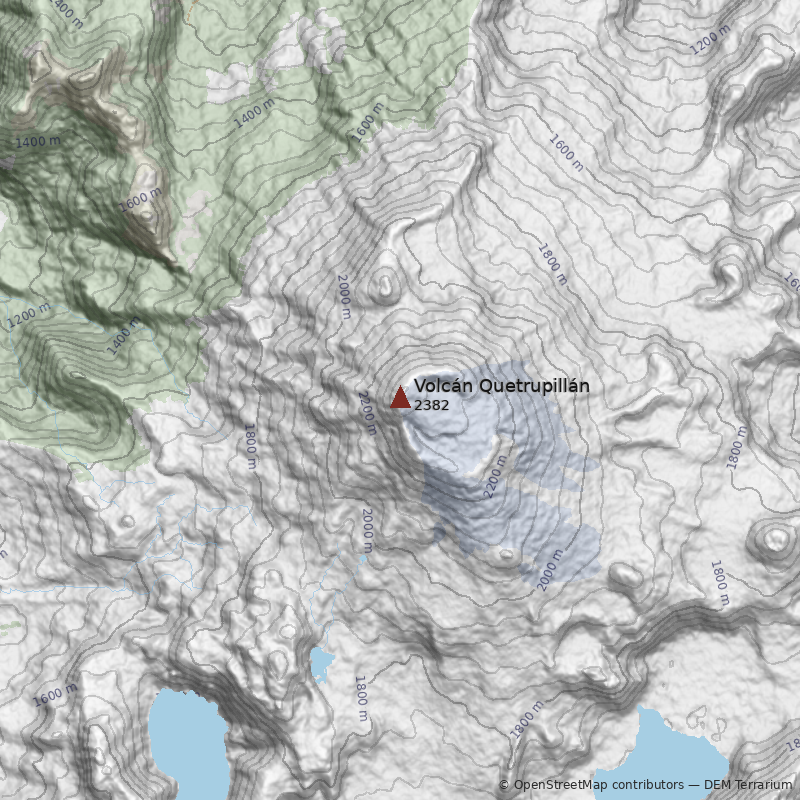 Mapa Volcán Quetrupillán