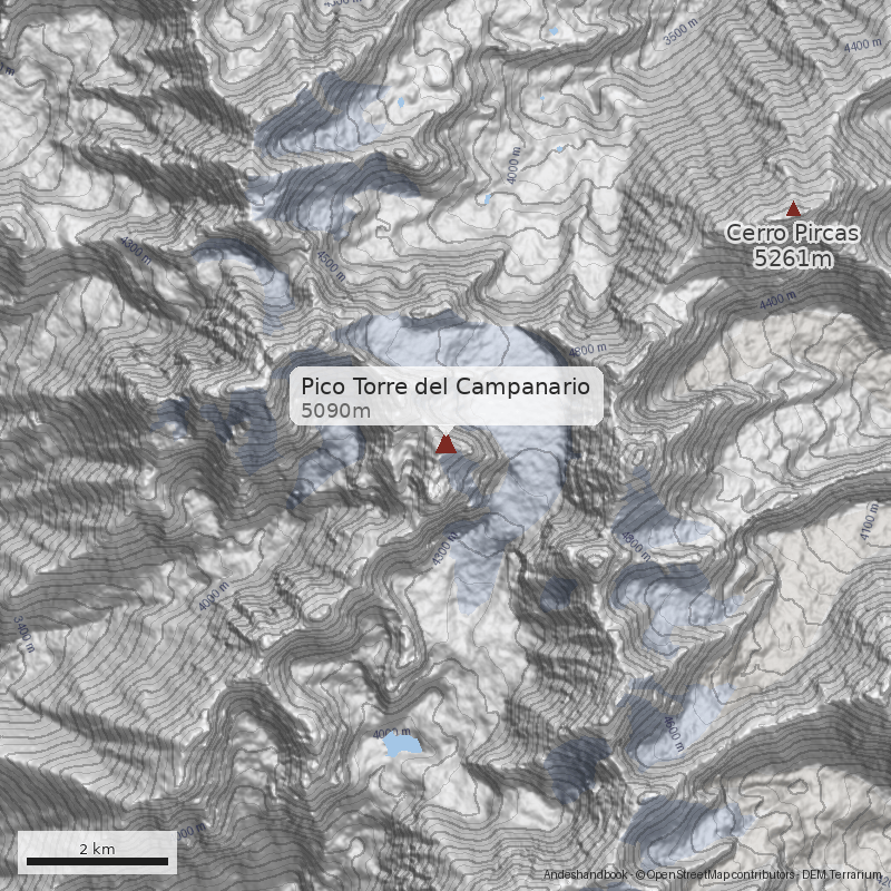 Mapa Pico Torre del Campanario
