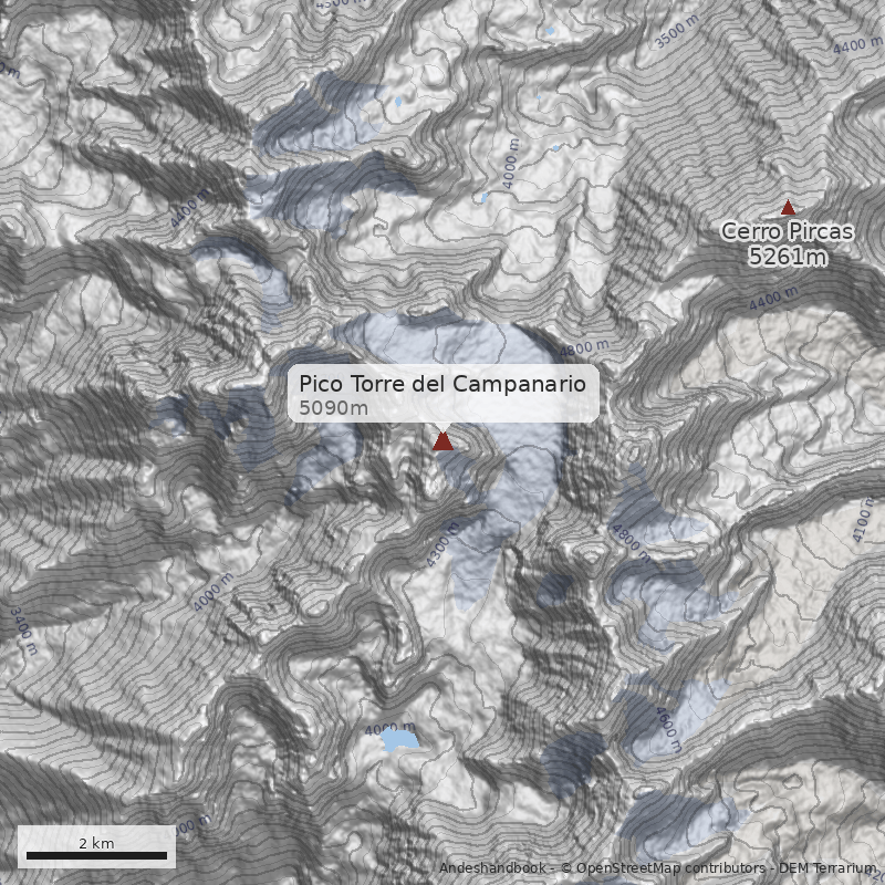 Mapa Pico Torre del Campanario