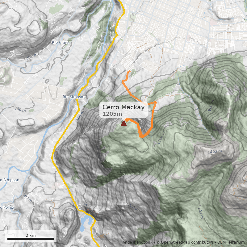 Mapa Cerro Mackay