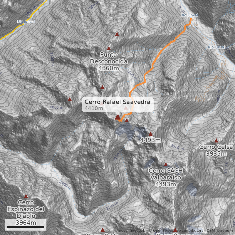 Mapa Cerro Rafael Saavedra