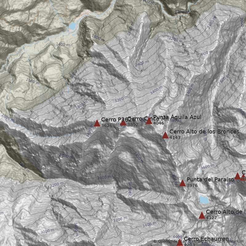 Mapa Cerro Cinco Mil