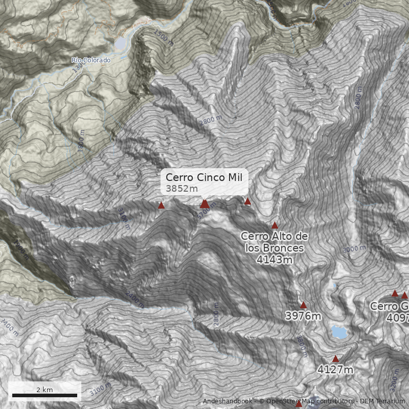 Mapa Cerro Cinco Mil