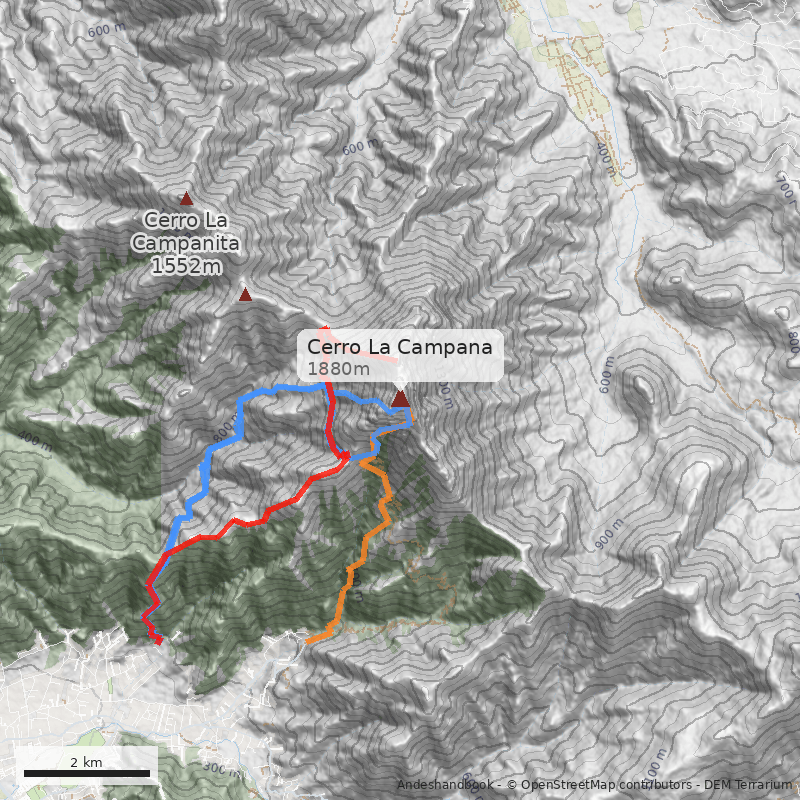 Mapa Cerro La Campana