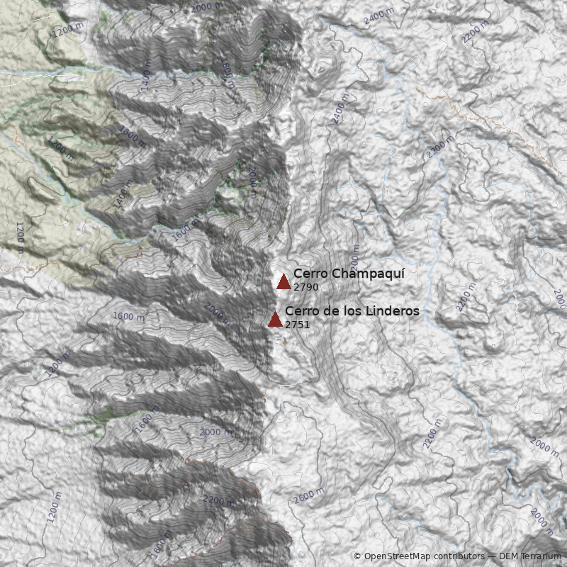 Mapa Cerro Champaquí