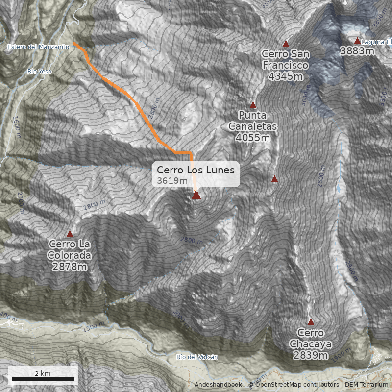 Mapa Cerro Los Lunes