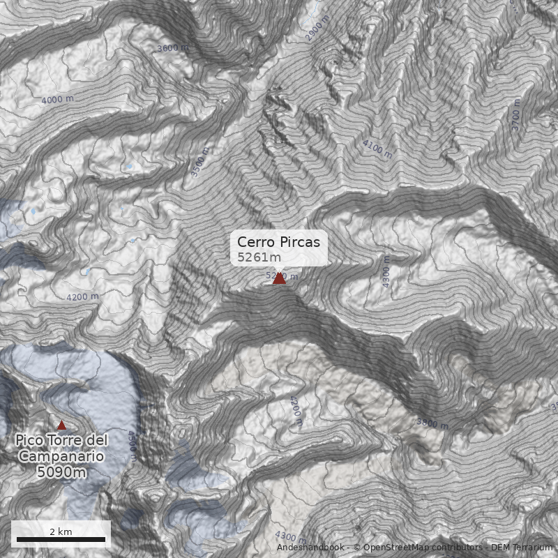 Mapa Cerro Pircas