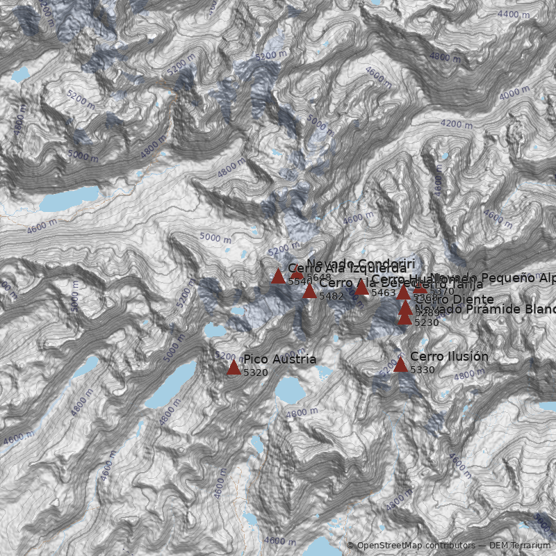 Mapa Cerro Ala Izquierda