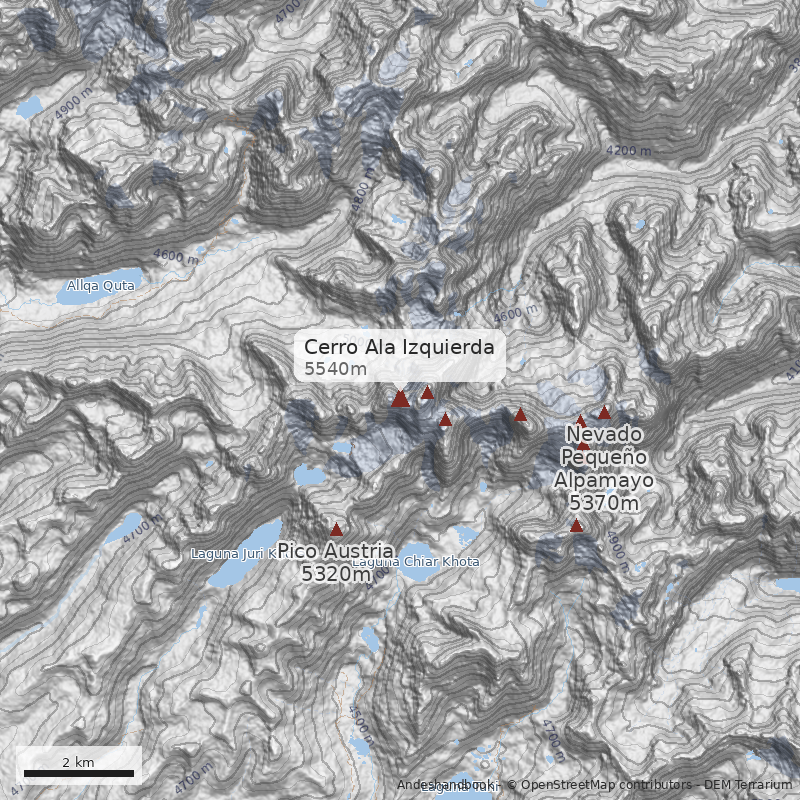 Mapa Cerro Ala Izquierda