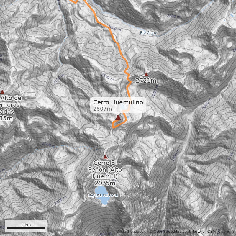 Mapa Cerro Huemulino