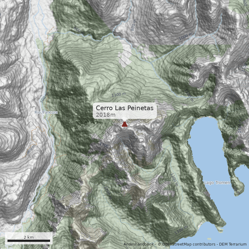 Mapa Cerro Las Peinetas