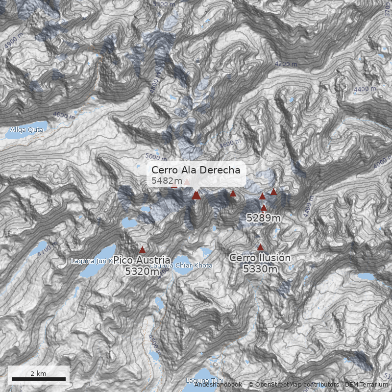 Mapa Cerro Ala Derecha