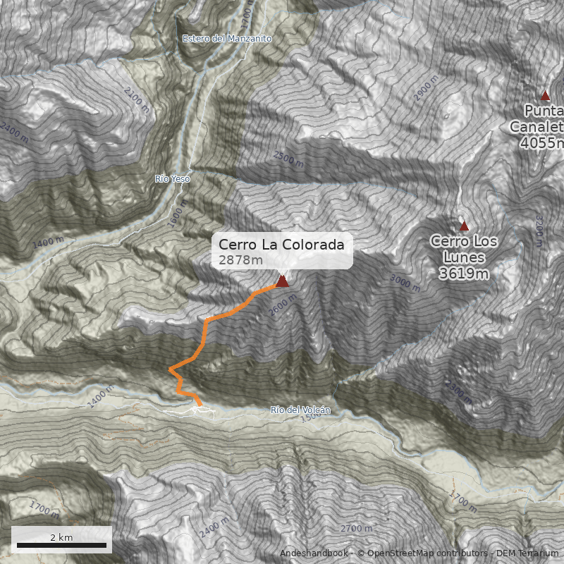 Mapa Cerro La Colorada