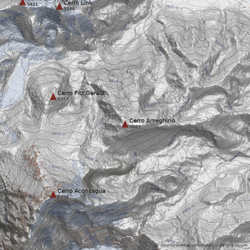 Mapa Cerro Ameghino