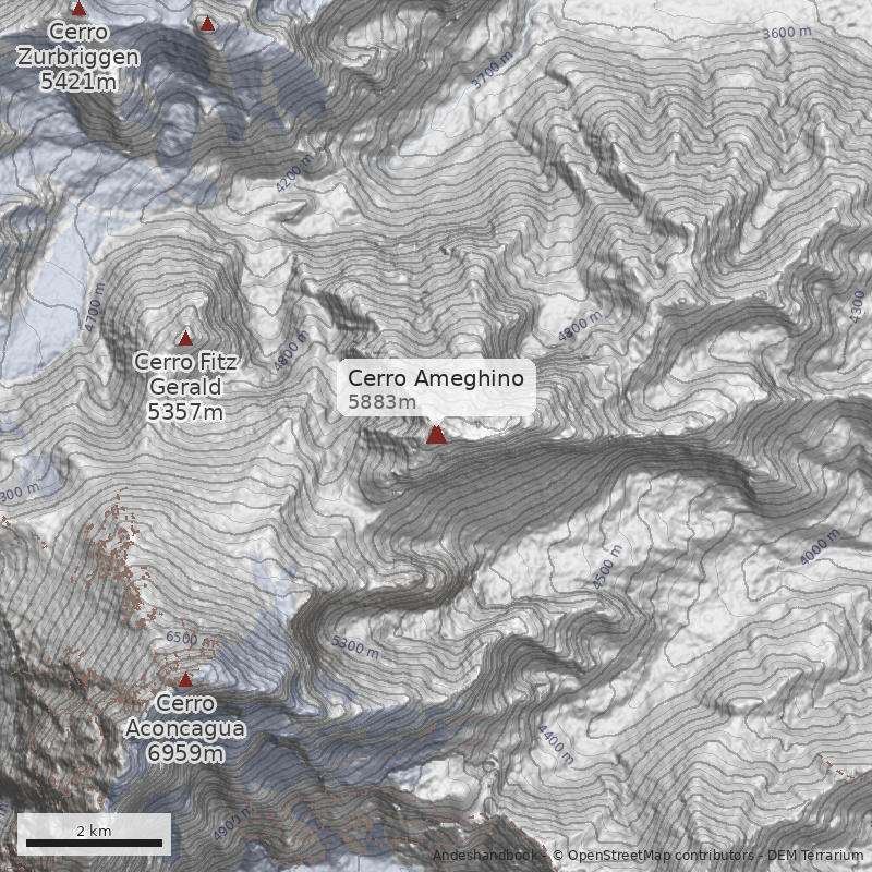 Mapa Cerro Ameghino