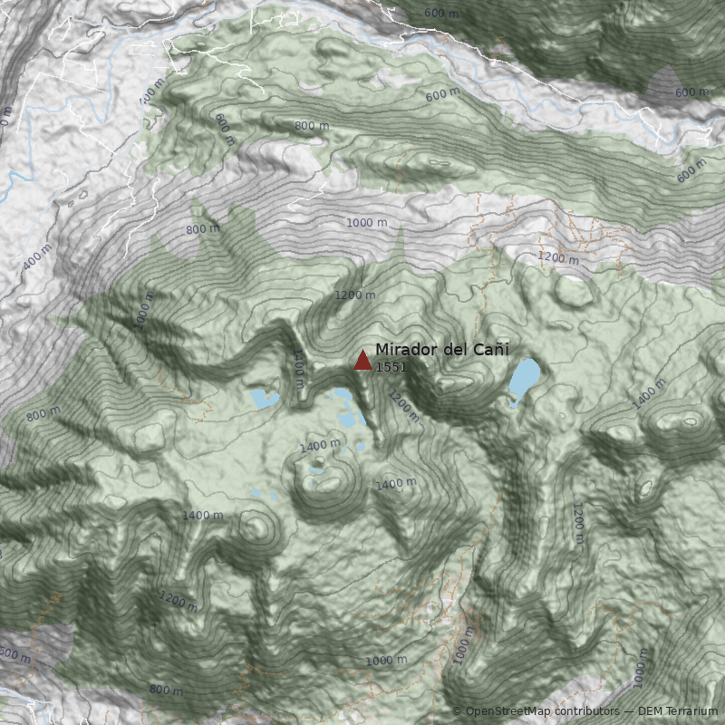 Mapa Cerro Mirador del Cañi