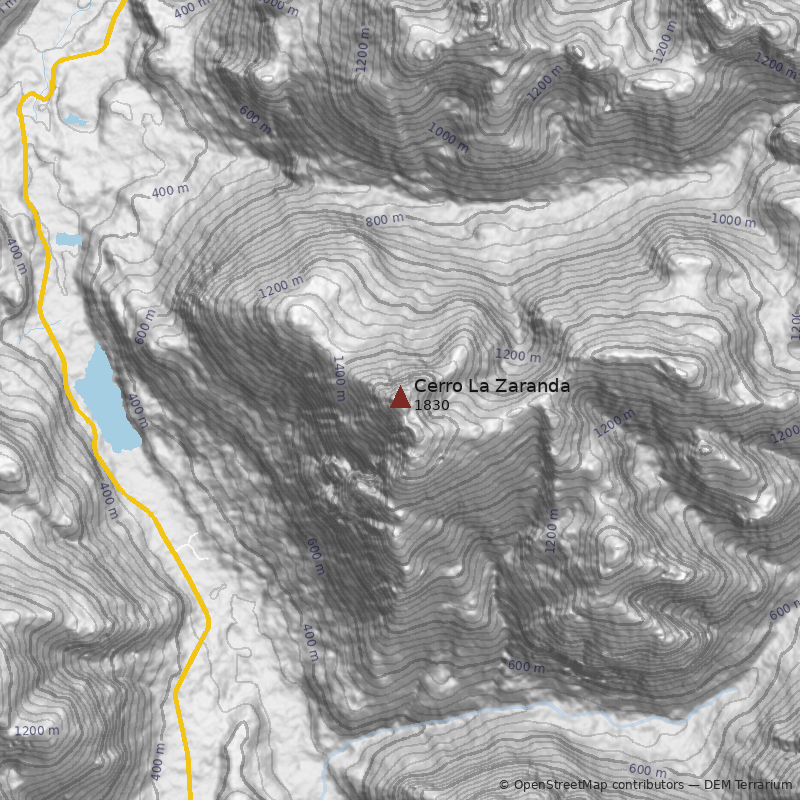 Mapa Cerro La Zaranda