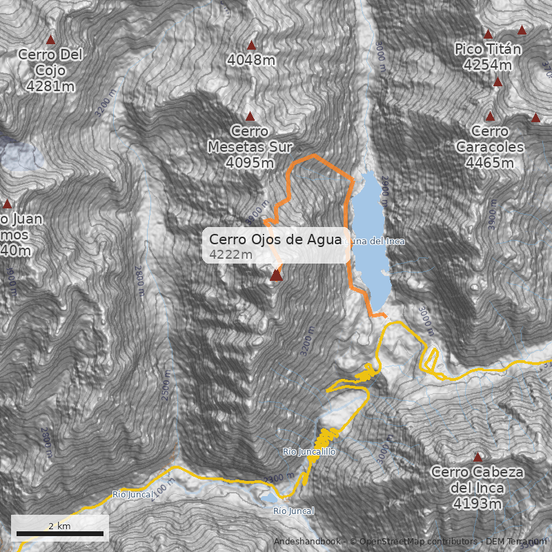 Mapa Cerro Ojos de Agua