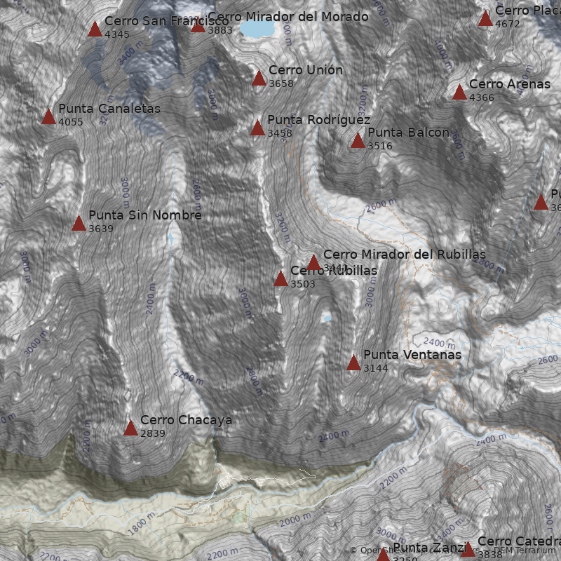 Mapa Cerro Rubillas