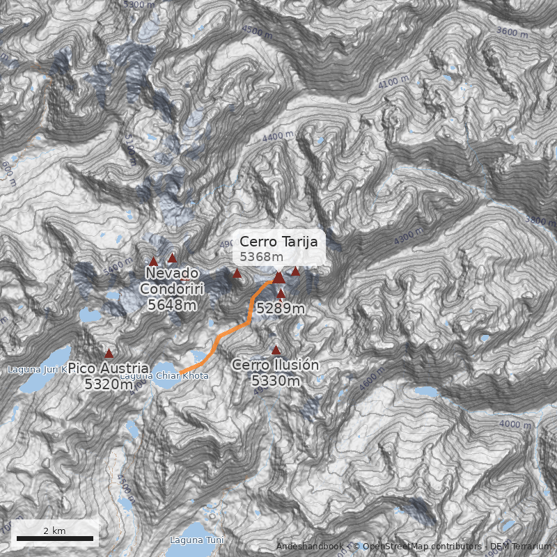 Mapa Cerro Tarija