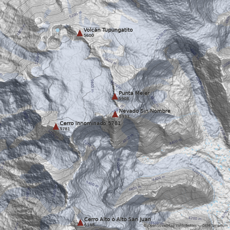 Mapa Nevado Sin Nombre
