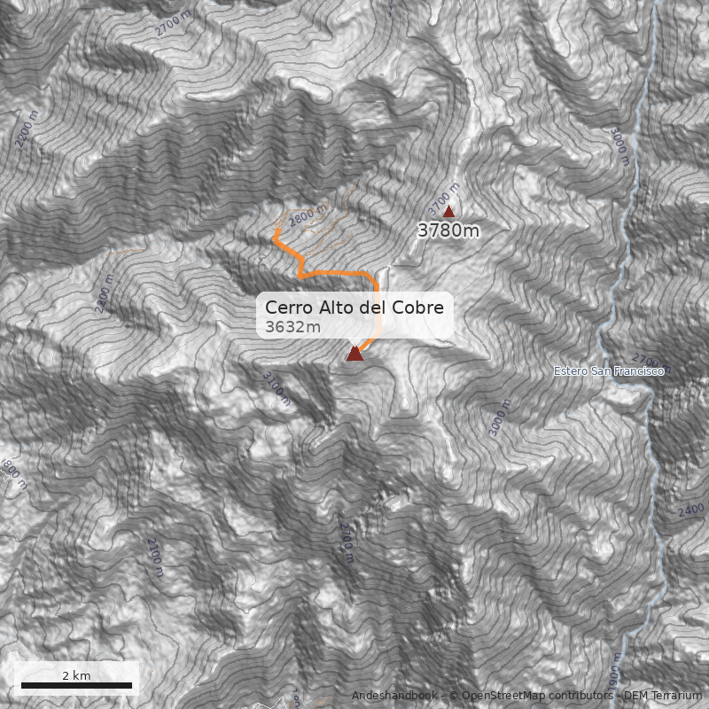 Mapa Cerro Alto del Cobre
