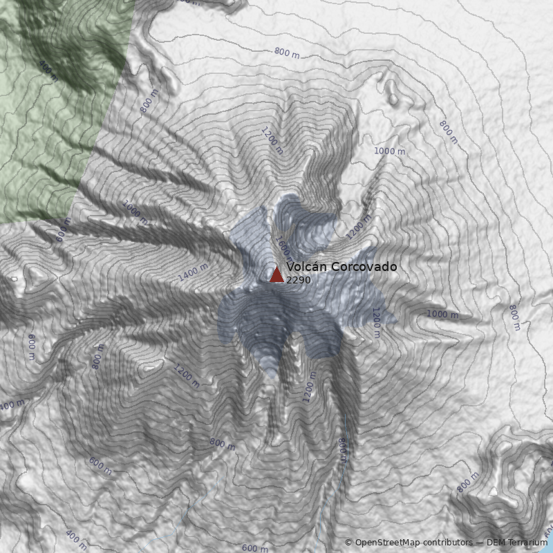 Mapa Volcán Corcovado