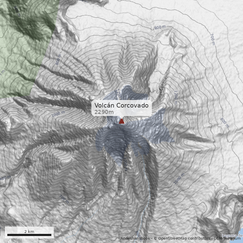 Mapa Volcán Corcovado