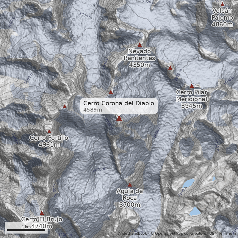 Mapa Cerro Corona del Diablo