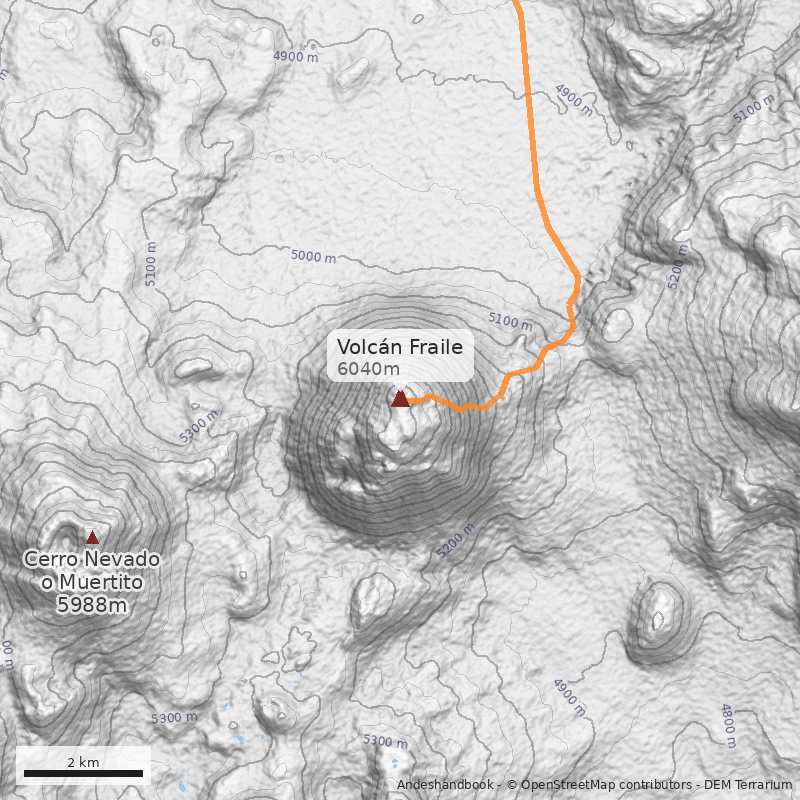 Mapa Volcán Fraile