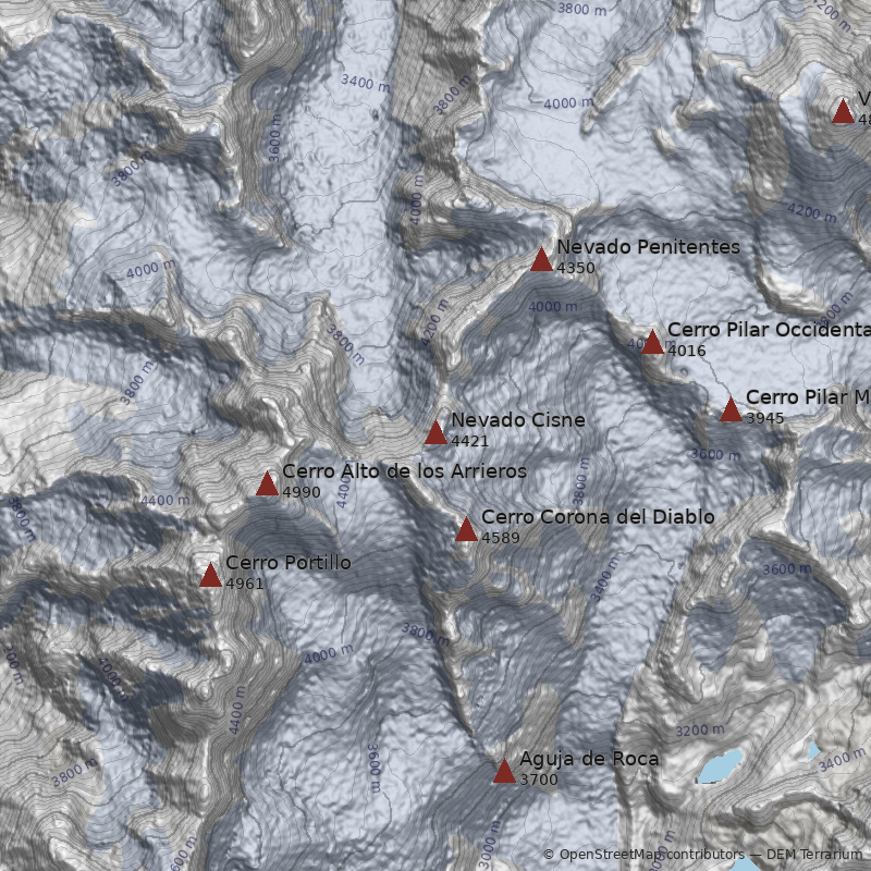 Mapa Arista Suroeste