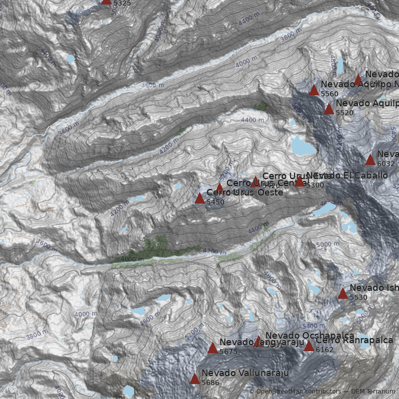 Mapa Cerro Urus Oeste