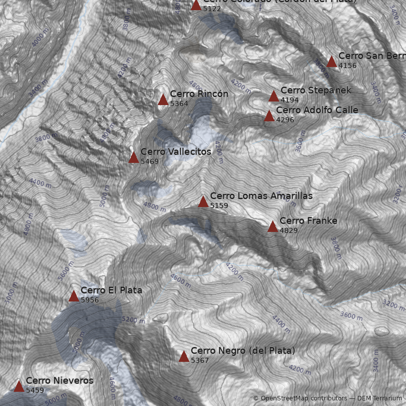Mapa Cerro Lomas Amarillas