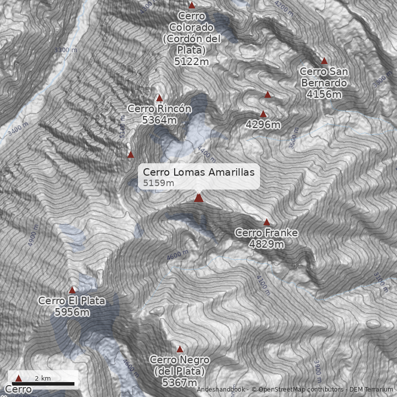 Mapa Cerro Lomas Amarillas