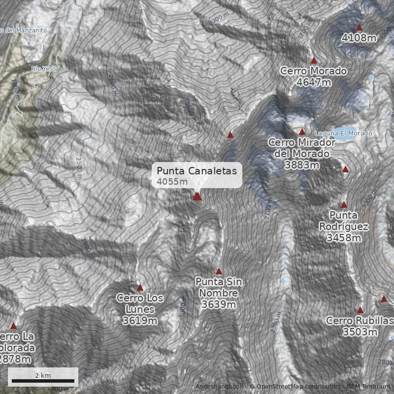 Mapa Punta Canaletas