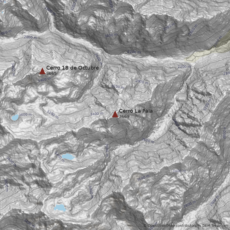 Mapa Cerro La Pala