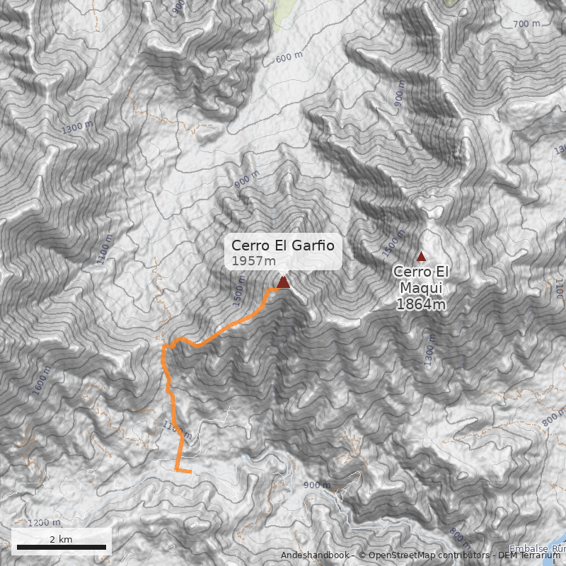 Mapa Cerro El Garfio