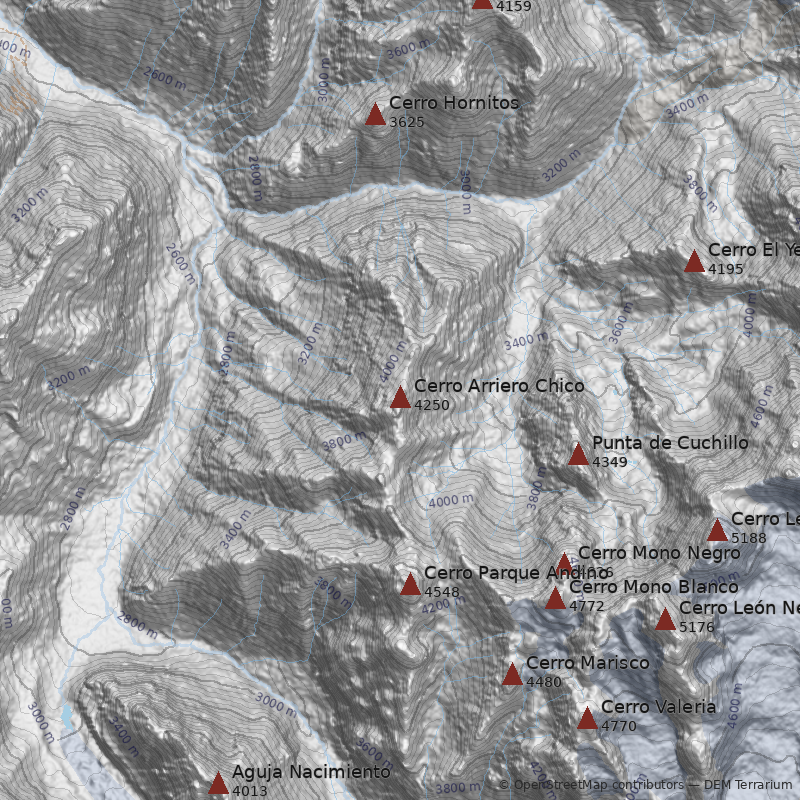 Mapa Cerro Arriero Chico