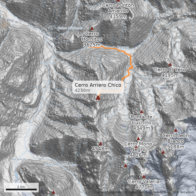 Mapa Cerro Arriero Chico